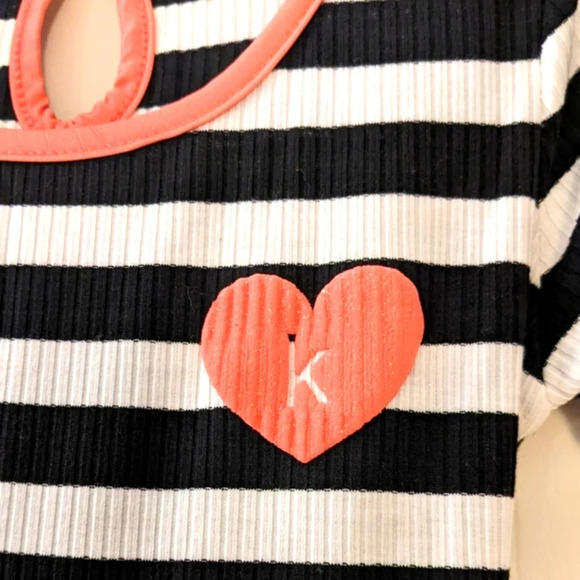 Girl's Striped Knit Jumpsuits - Picture 5 of 8